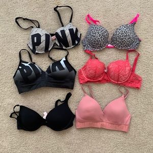 6 Victoria’s Secret/Pink Bras 32 B